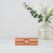 Carte De Visite Mini Bandes orange monogrammes (Debout devant)