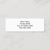 Carte De Visite Mini Barbe à la poignée noire (Dos)
