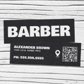 Carte De Visite Mini Barber Google Maps QR