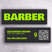 Carte De Visite Mini Barber Premium Google Maps QR