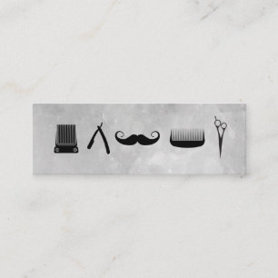 Carte De Visite Mini Barber Shop icônes Eau couleur arrière - plan