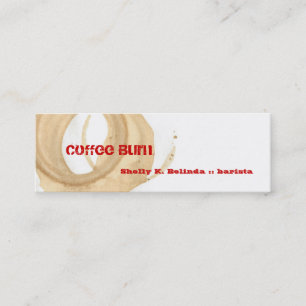 Carte De Visite Mini Barista Brûlé au Café
