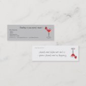 Carte De Visite Mini Barman professionnel de planificateur de partie (Devant / Derrière)