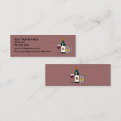 Carte De Visite Mini Bartender Mauve (Devant / Derrière)