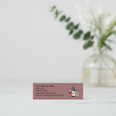 Carte De Visite Mini Bartender Mauve (Debout devant)