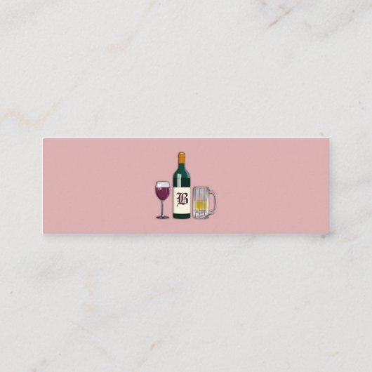 Carte De Visite Mini Bartender rose (Dos)
