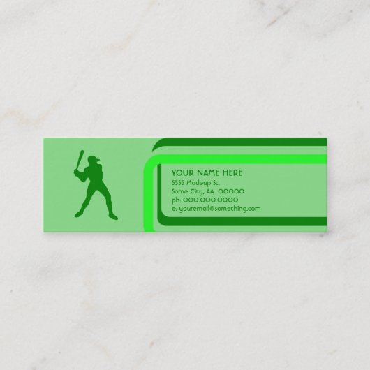 Carte De Visite Mini baseball : style rétro : (Devant)