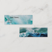 Carte De Visite Mini Bateau dans la mer dans la tempête (Devant / Derrière)