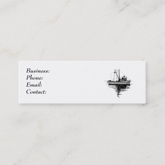 Carte De Visite Mini Bateau de pêche (Devant)