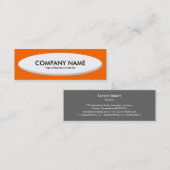 Carte De Visite Mini Bateau Forme III - Blanc sur orange (Devant / Derrière)