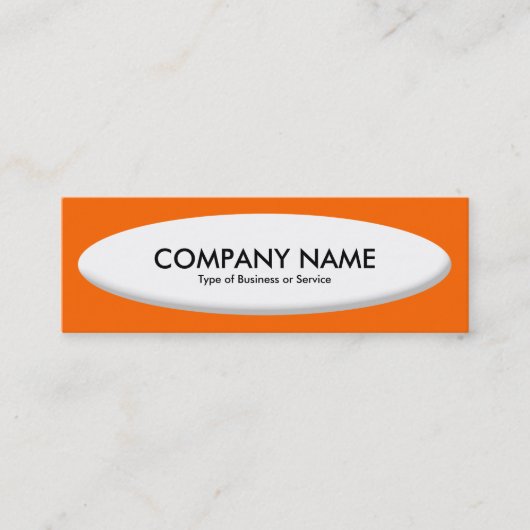 Carte De Visite Mini Bateau Forme III - Blanc sur orange (Devant)