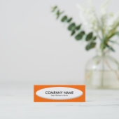 Carte De Visite Mini Bateau Forme III - Blanc sur orange (Debout devant)