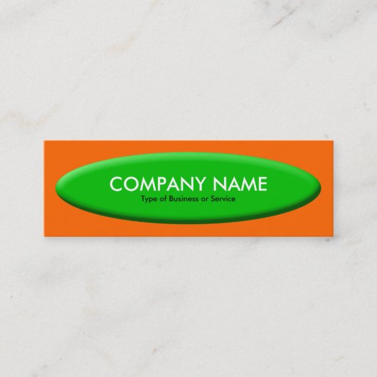 Carte De Visite Mini Bateau Forme III - Vert sur orange (Devant)