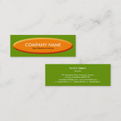 Carte De Visite Mini Bateau Shape III - Orange avec Avocado (Devant / Derrière)