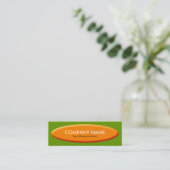 Carte De Visite Mini Bateau Shape III - Orange avec Avocado (Debout devant)