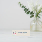 Carte De Visite Mini Beaker & Test Tube Science Themed (Debout devant)
