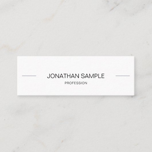 Carte De Visite Mini Beau à la mode propre créatif moderne minimaliste (Devant)