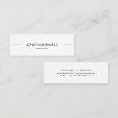 Carte De Visite Mini Beau à la mode propre créatif moderne minimaliste (Devant / Derrière)