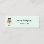 Carte De Visite Mini Beau gâteau de fête de Glam brillant (Devant)