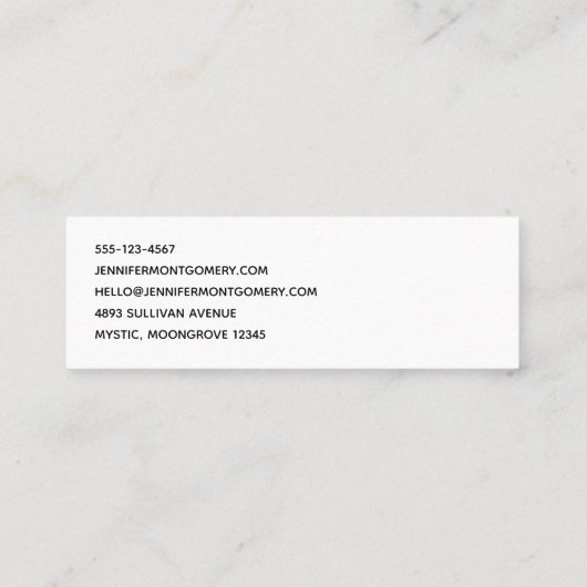 Carte De Visite Mini Beau loup gris dans une forêt foncée (Dos)