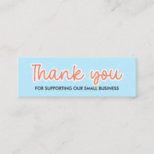 Carte De Visite Mini Beau Merci d'entreprise manuscrit pour votre comma