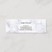 Carte De Visite Mini Beau style blanc simple pour tous les coiffeurs (Dos)