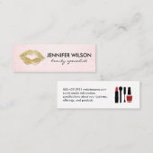 Carte De Visite Mini Beauté et maquillage (Devant / Derrière)