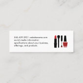 Carte De Visite Mini Beauté et maquillage (Dos)