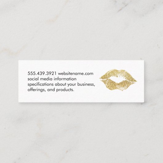 Carte De Visite Mini Beauté et maquillage (Dos)