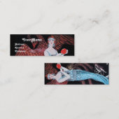 CARTE DE VISITE MINI BEAUTÉ ET PHOENIX, DESIGNER MODE COMPOSÉ ARTISTE (Devant / Derrière)