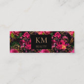 Carte De Visite Mini Beauté mobile florale foncée (Devant)
