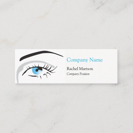 Carte De Visite Mini Beauté Yeux Bleus et Cils (Devant)