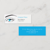Carte De Visite Mini Beauté Yeux Bleus et Cils (Devant / Derrière)