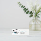 Carte De Visite Mini Beauté Yeux Bleus et Cils (Debout devant)
