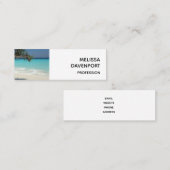 Carte De Visite Mini Beautiful Tropical Beach (Devant / Derrière)