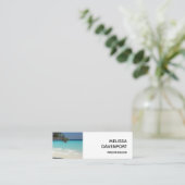 Carte De Visite Mini Beautiful Tropical Beach (Debout devant)
