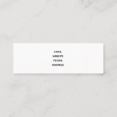 Carte De Visite Mini Beautiful Tropical Beach (Dos)