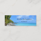 Carte De Visite Mini Beautiful Turquoise Tropical Beach (Devant)