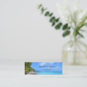 Carte De Visite Mini Beautiful Turquoise Tropical Beach (Debout devant)