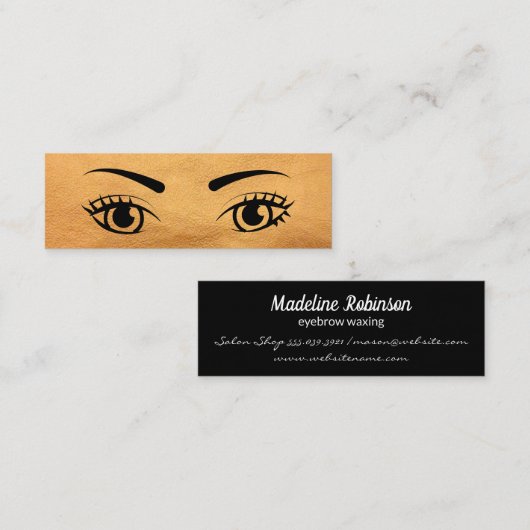 Carte De Visite Mini Beaux yeux (Devant / Derrière)
