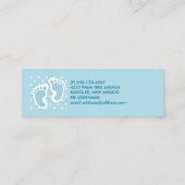 Carte De Visite Mini Bébé bleu mou Pieds de garçon (Dos)