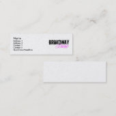 Carte De Visite Mini Bébé de Broadway (Devant / Derrière)