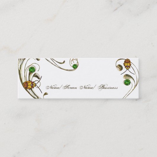 Carte De Visite Mini Beetée de feuille à l'épaule (Devant)