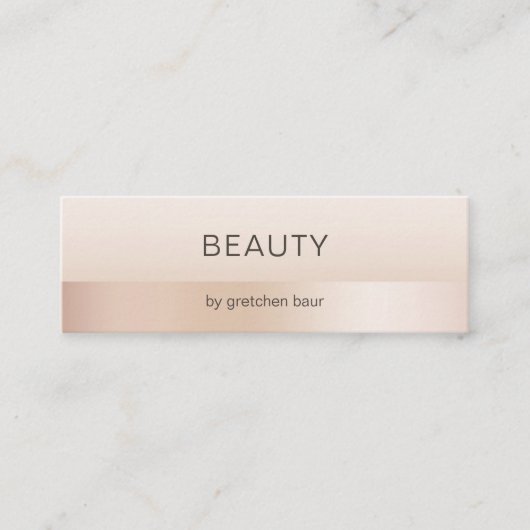 Carte De Visite Mini Beige minimal moderne - Couleur de peau (Devant)