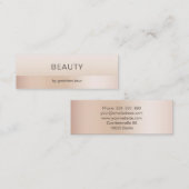 Carte De Visite Mini Beige minimal moderne - Couleur de peau (Devant / Derrière)