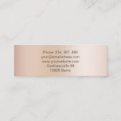 Carte De Visite Mini Beige minimal moderne - Couleur de peau (Dos)