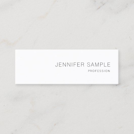 Carte De Visite Mini Bel élégant simple professionnel de conception (Devant)