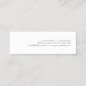 Carte De Visite Mini Bel élégant simple professionnel de conception (Dos)