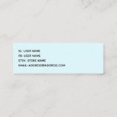 Carte De Visite Mini Belle Fleur rose Gros plan Photo (Dos)