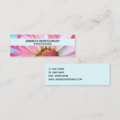 Carte De Visite Mini Belle Fleur rose Gros plan Photo Mini Entreprise (Devant / Derrière)